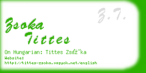 zsoka tittes business card